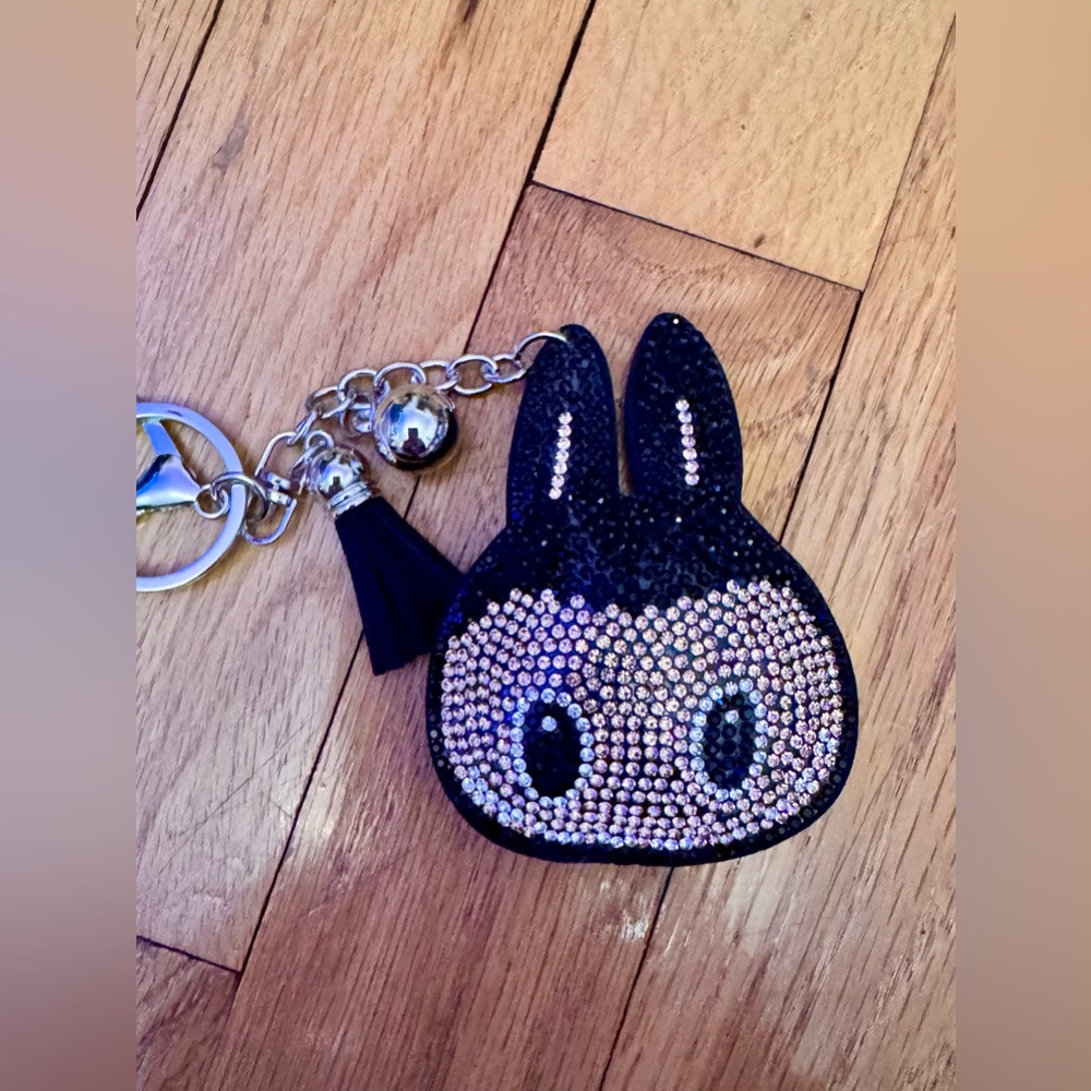 Rhinestone FUFU NEW keychain/bag charm - Picture 1 of 2